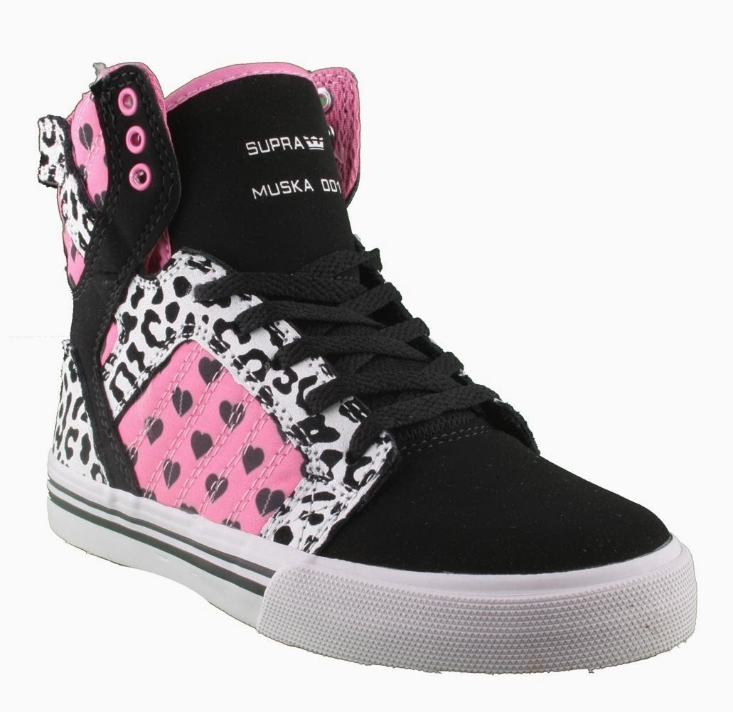 Athletic Shoes Supra Skytop High Tops Grey/pink Womens Supra Kids