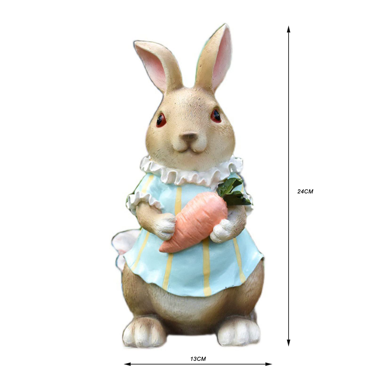 Figurki ogrodowe, królik, dekoracje na zewnątrz, idylliczne pary, króliki, statuetki, sztuka, wiejskie zwierzęta, dekoracja na podwórko, trawnik, wewnątrz, na zewnątrz