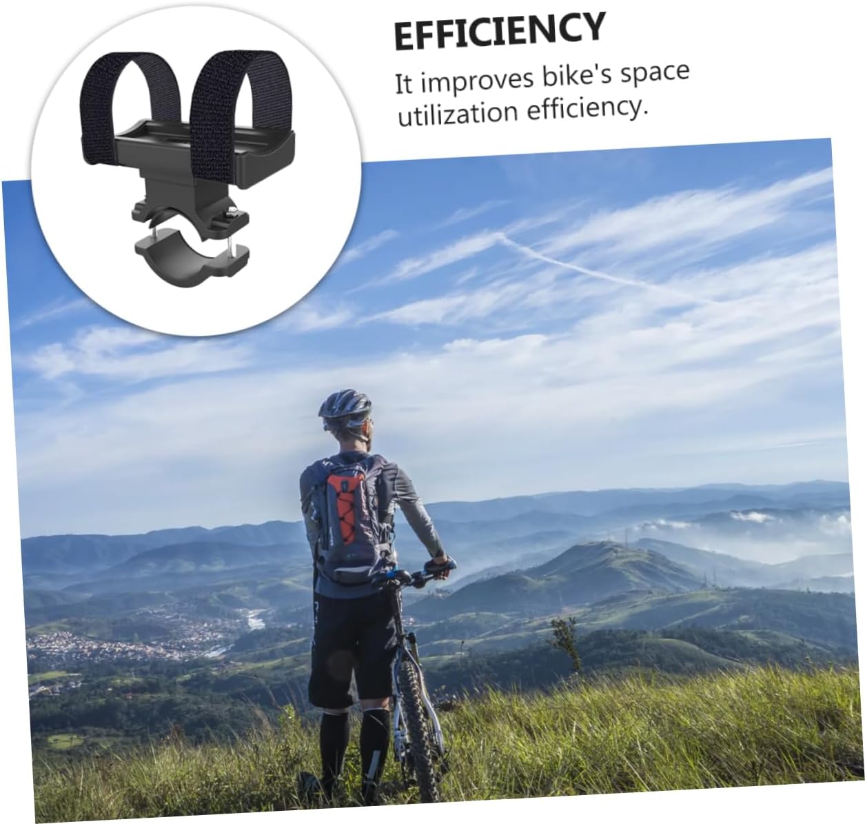 Yardwe 3pcs Bike Handlebar Bracket Bicycle Rack Flashlight Mount Accessory High-Tenacity Plastic