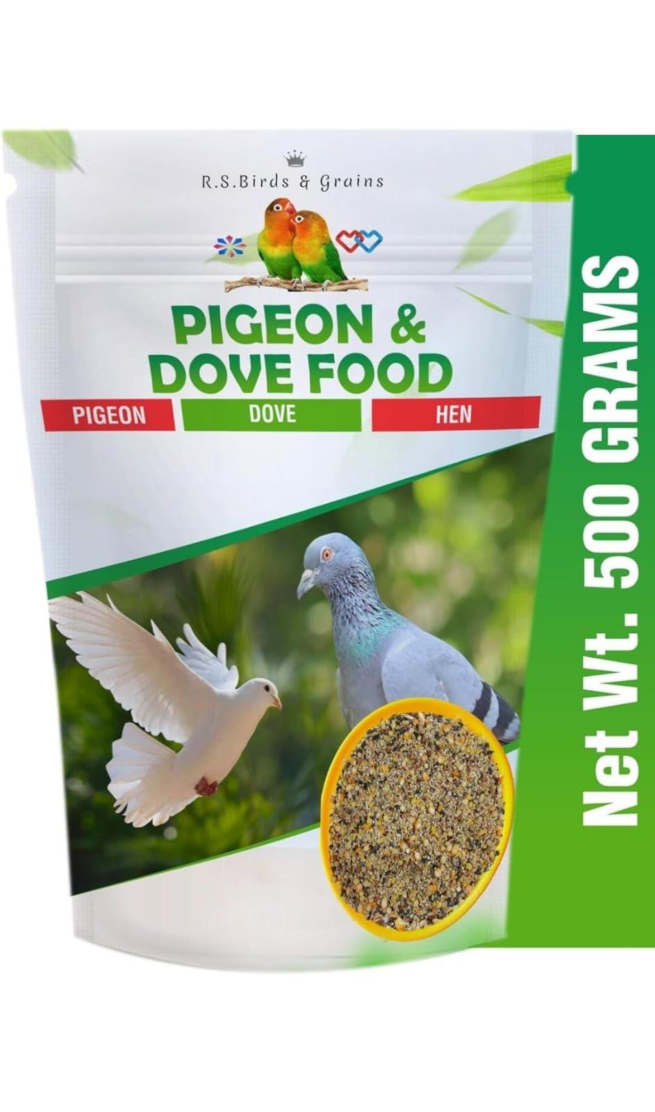 R.S.Birds & Grains | Food Mix for Pigeon, Dove & Ring Neck Parrot | Essential Ingredients Seeds Mix for All Life Stages (900g) (B0CXJCZRBW) Amazon Price History, Amazon Price Tracker