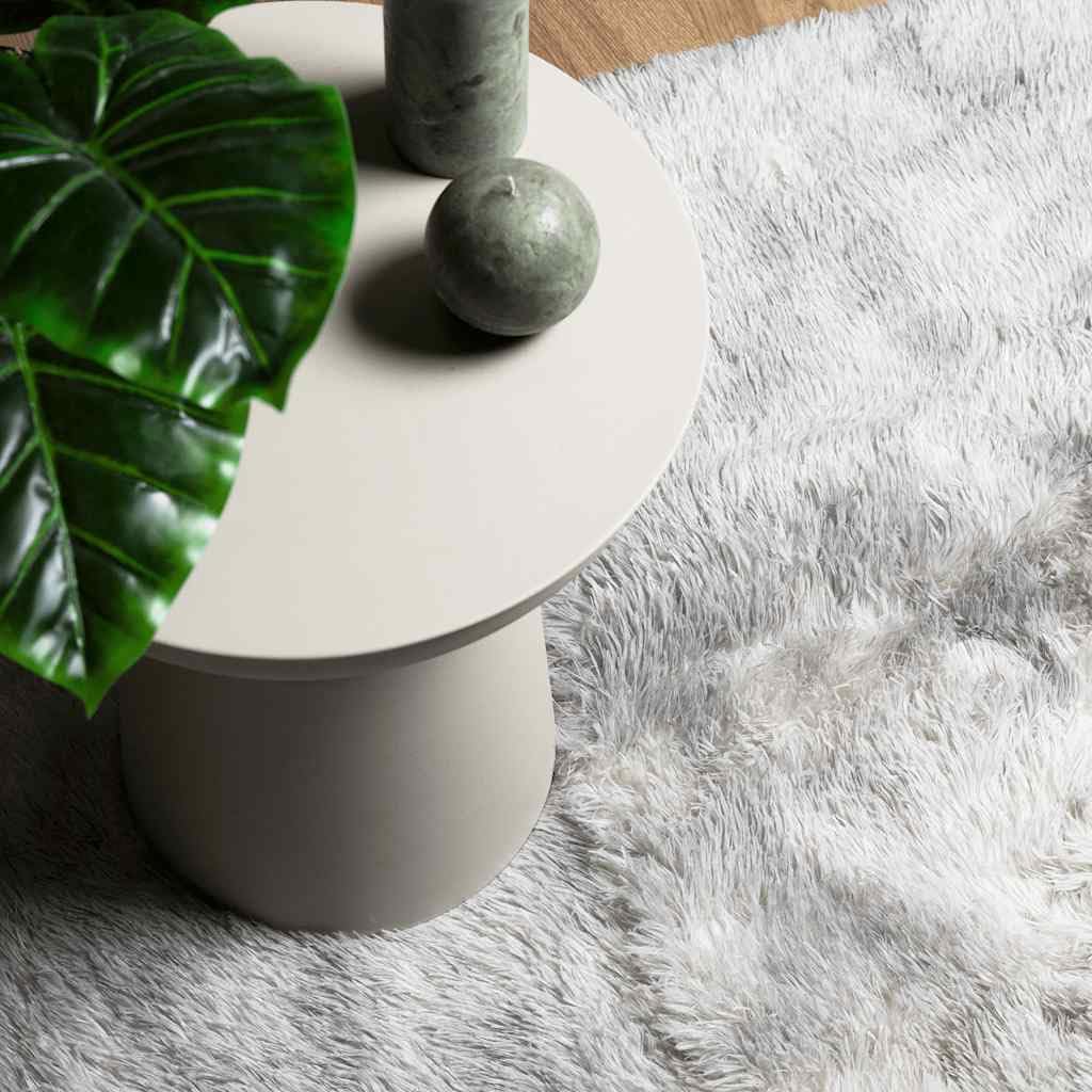 NAVARRA - Alfombra Shaggy de pelo alto, 160 x 230 cm, color gris plata, suave para salón, mullida, resistente alfombra para dormitorio y oficina, rectangular, poliéster
