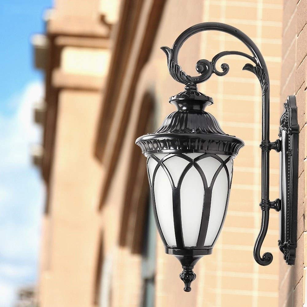 CMBSSTFC Kinkiety Kinkiety E27 Antyczna stal nierdzewna Weranda Kinkiet Zewnętrzna latarnia LED Kinkiet Zewnętrzny ogród Oświetlenie dziedzińca Oświetlenie willi IP65 Wodoodporny kinkiet ścienny