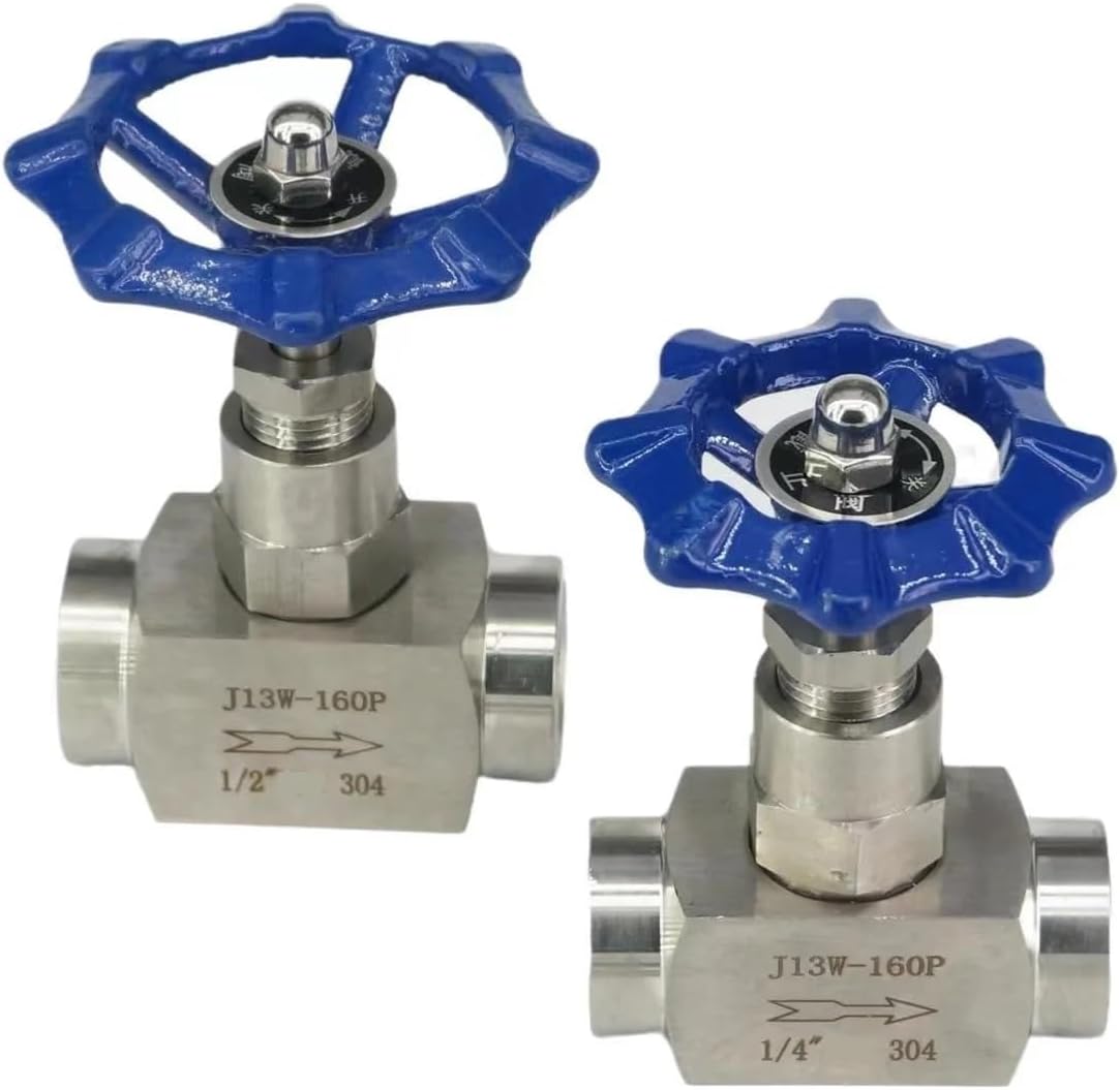MYobu 1/4" 3/8" 1/2" 3/4" 1" Female 304 Stainless Steel Needle Valve Flow Control (Size : 3/8")(1/4")