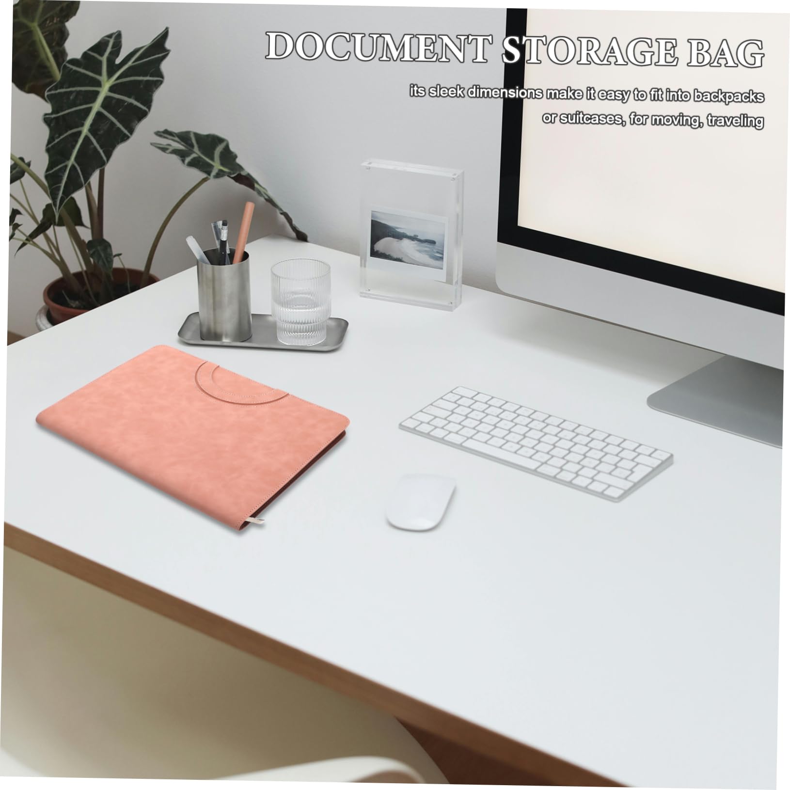 Organizer Multifunzionale in Pu con Cerniera Sicura Borsa Porta Documenti A4 per Uso Quotidiano e Situazioni di Emergenza, per Famiglie e Professionisti