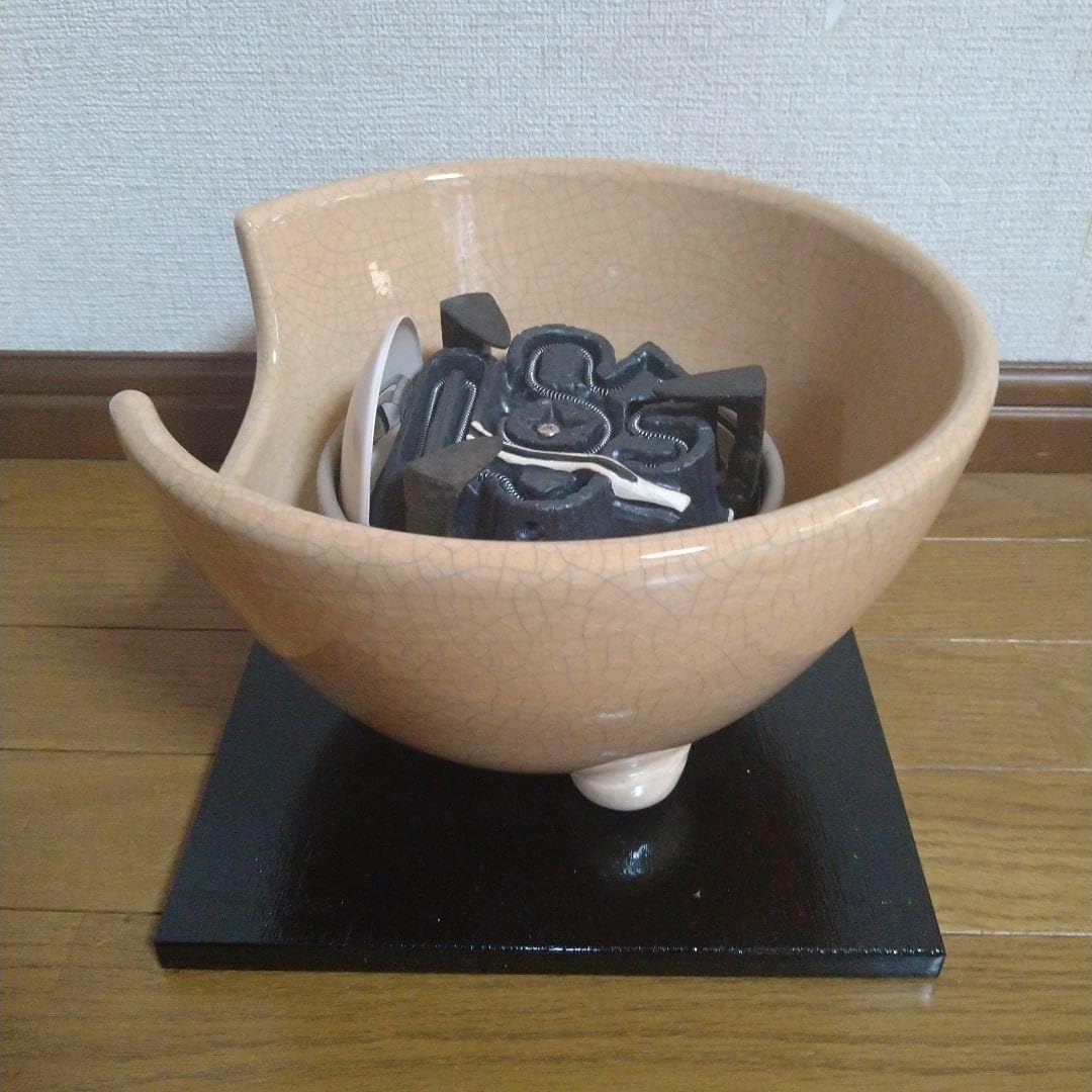 Amazon.co.jp: 茶道具 野々田式 風炉電熱器＆平丸千筋釜セット : Toys 