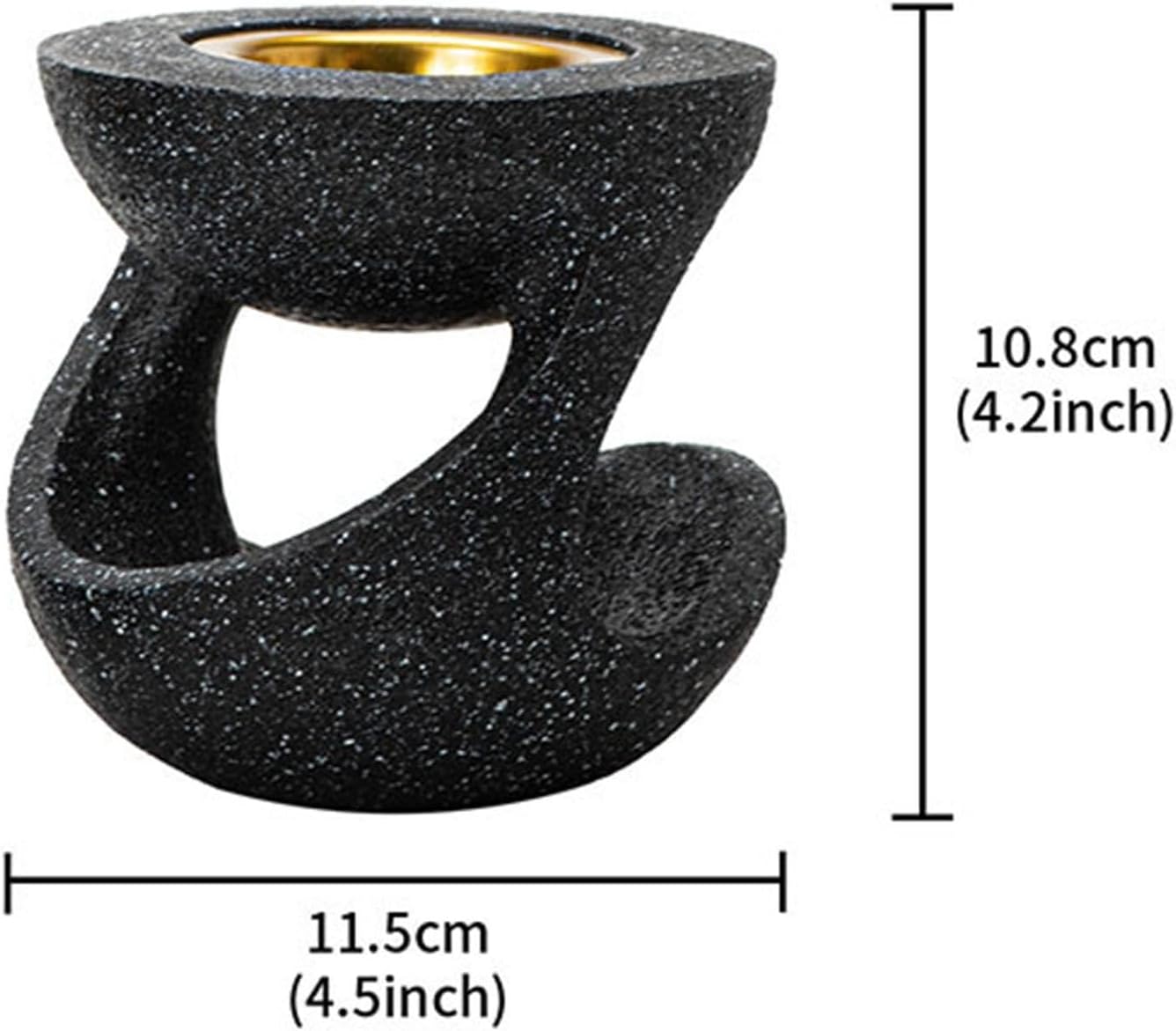 Resin Holder Portable Hanging Design Decorative Stand Material Suitable for Office Bedroom Study Living Room Display, Black image 3