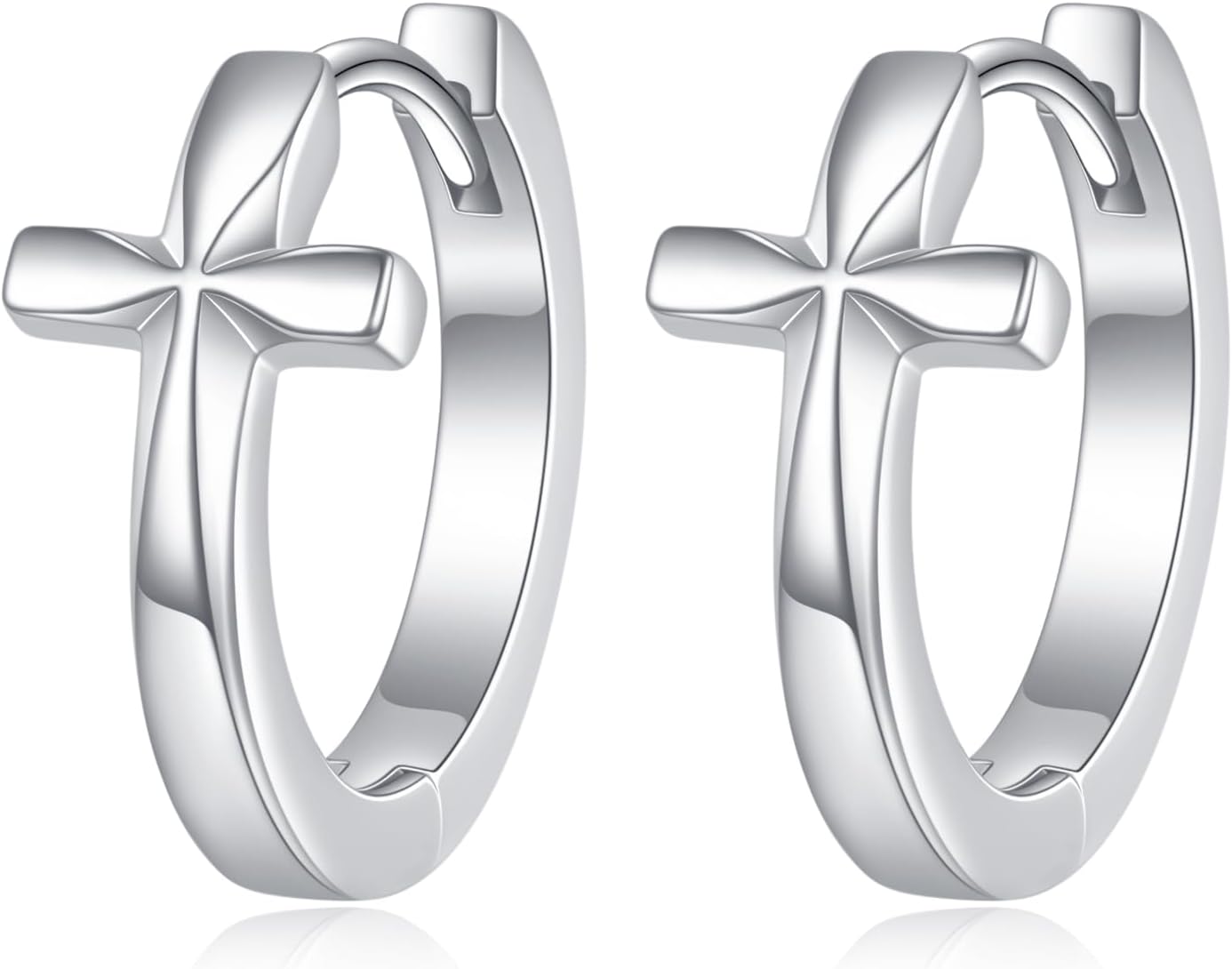 Huggie Hoop Earrings 925 Sterling Silver Cross/Turtle/Butterfly Earrings Jewelry Gift for Women Birthday Christmas Valentine’s Day