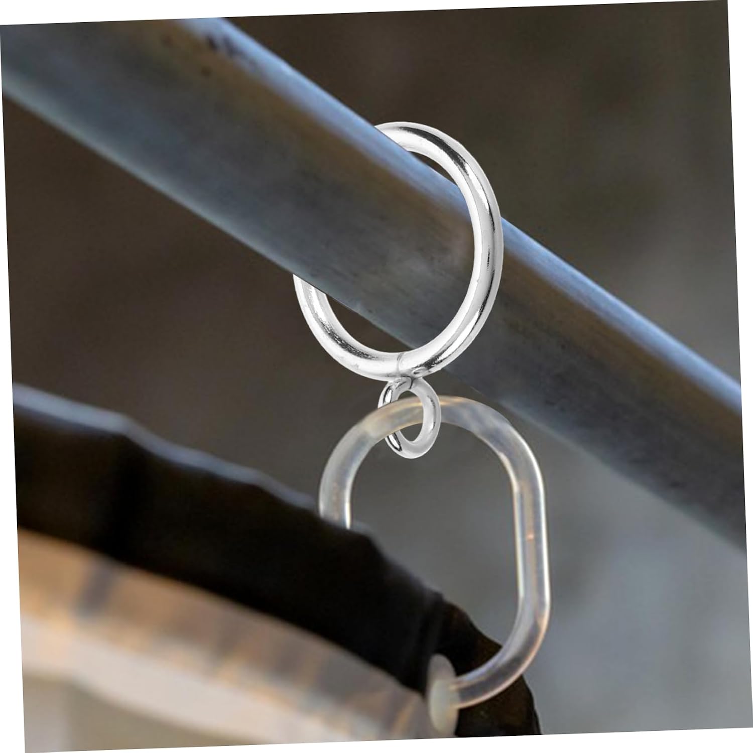 Alipis Cafe Curtain Rings 10 Pieces Pleated Curtain Hooks White Metal Ring Sets