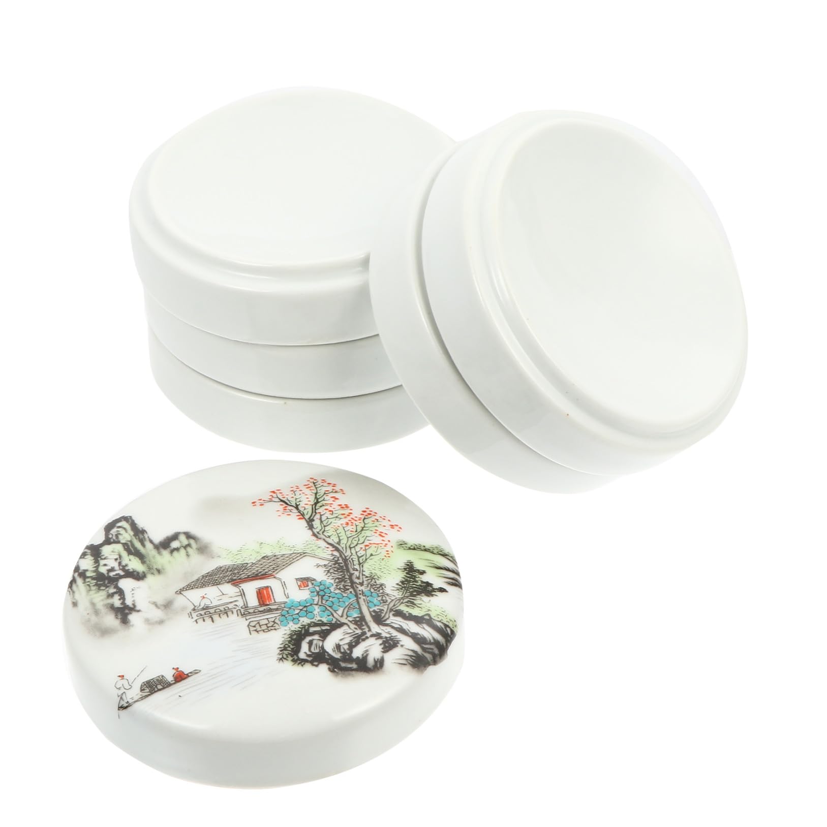 Sewroro Palette Céramique avec Couvercle Ensemble De Plateaux Élégants pour Bijoux Peinture Aquarelle Et Organisation Accessoires