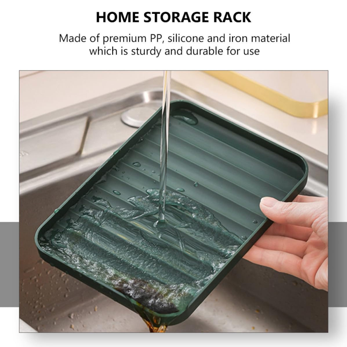 Estante Organizador de Tapas de Ollas Gran Capacidad, Diseño de Triple Capa, Material Pp y Silicona, Soporte Fácil de Usar para Cocina Moderna