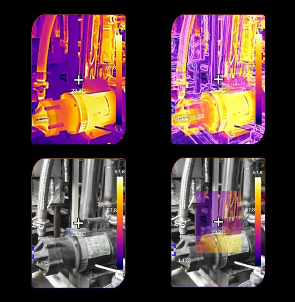 Temperatura de prueba industrial del tubo calefacción suelo circuito PWB la cámara termográfica infrarroja UTi120S,Inspección de precisión