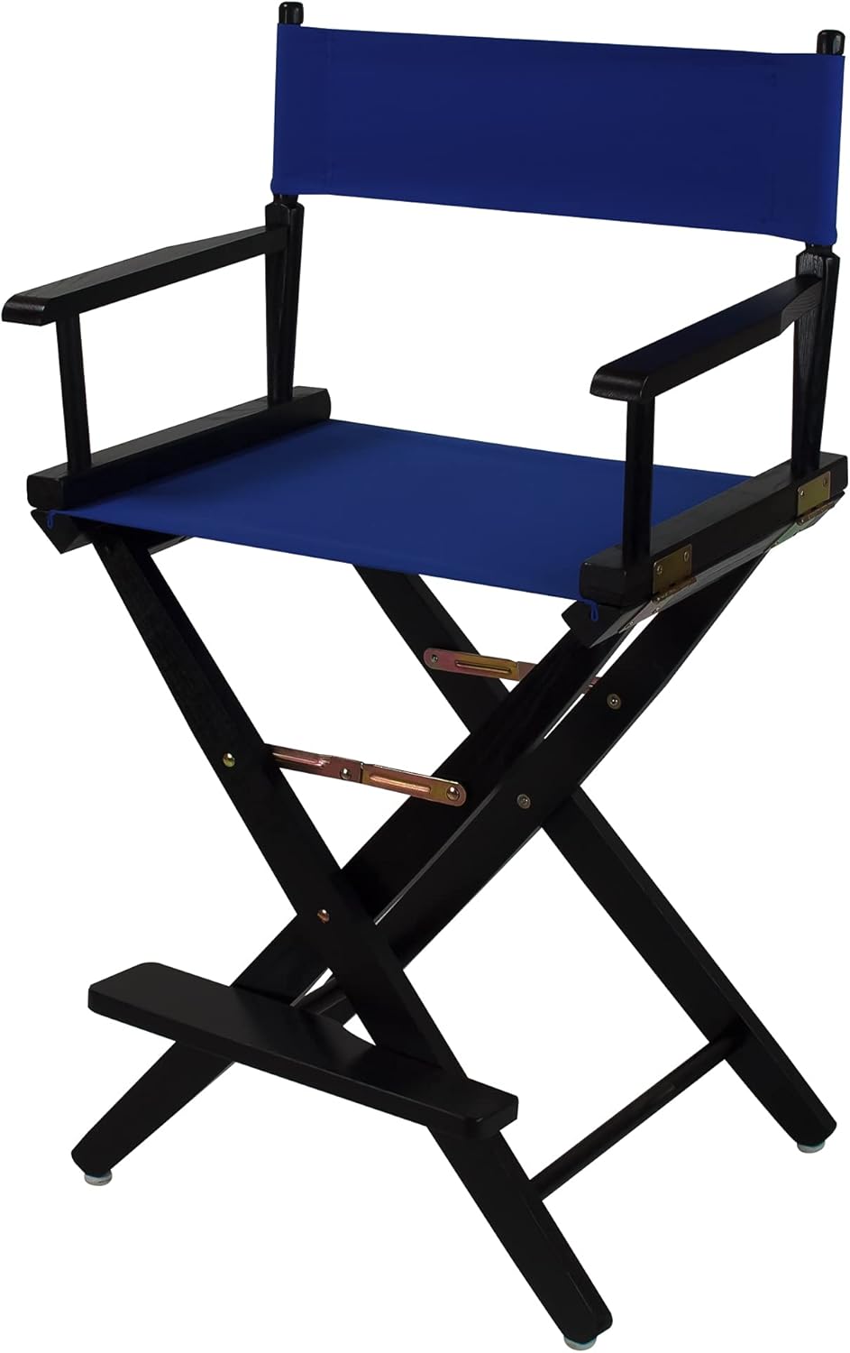 American Trails Extra-Wide Premium Directors Chair 24" H Counter Height Black Frame Blue Canvas