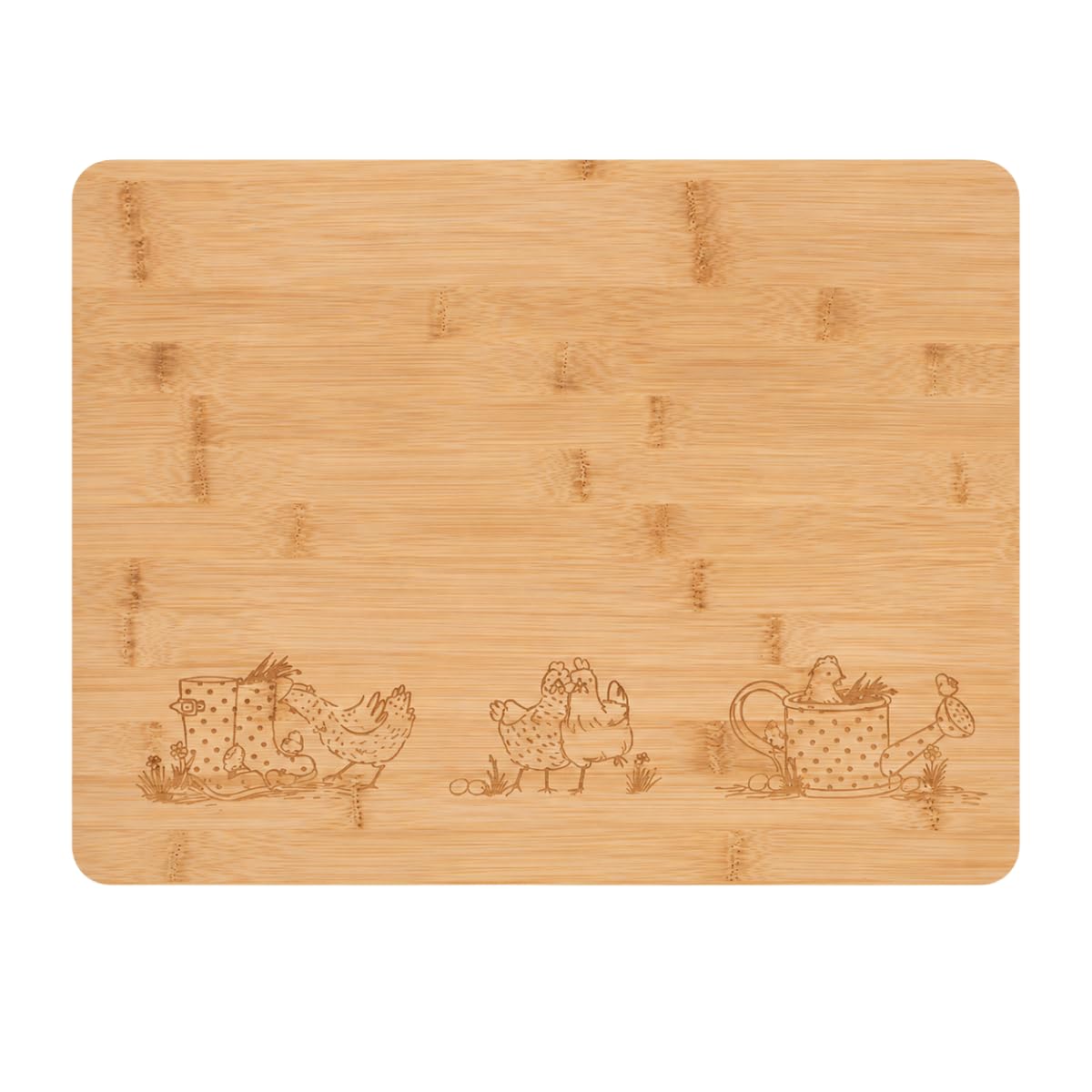 Bamboo Chopping Board 40x30cm Dotty Hen Kitchen Food Prep Serving Board