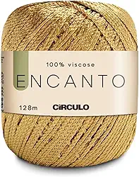 Linha Fio Encanto Ouro Para Croche/Trico 128m Circulo 100% Viscose