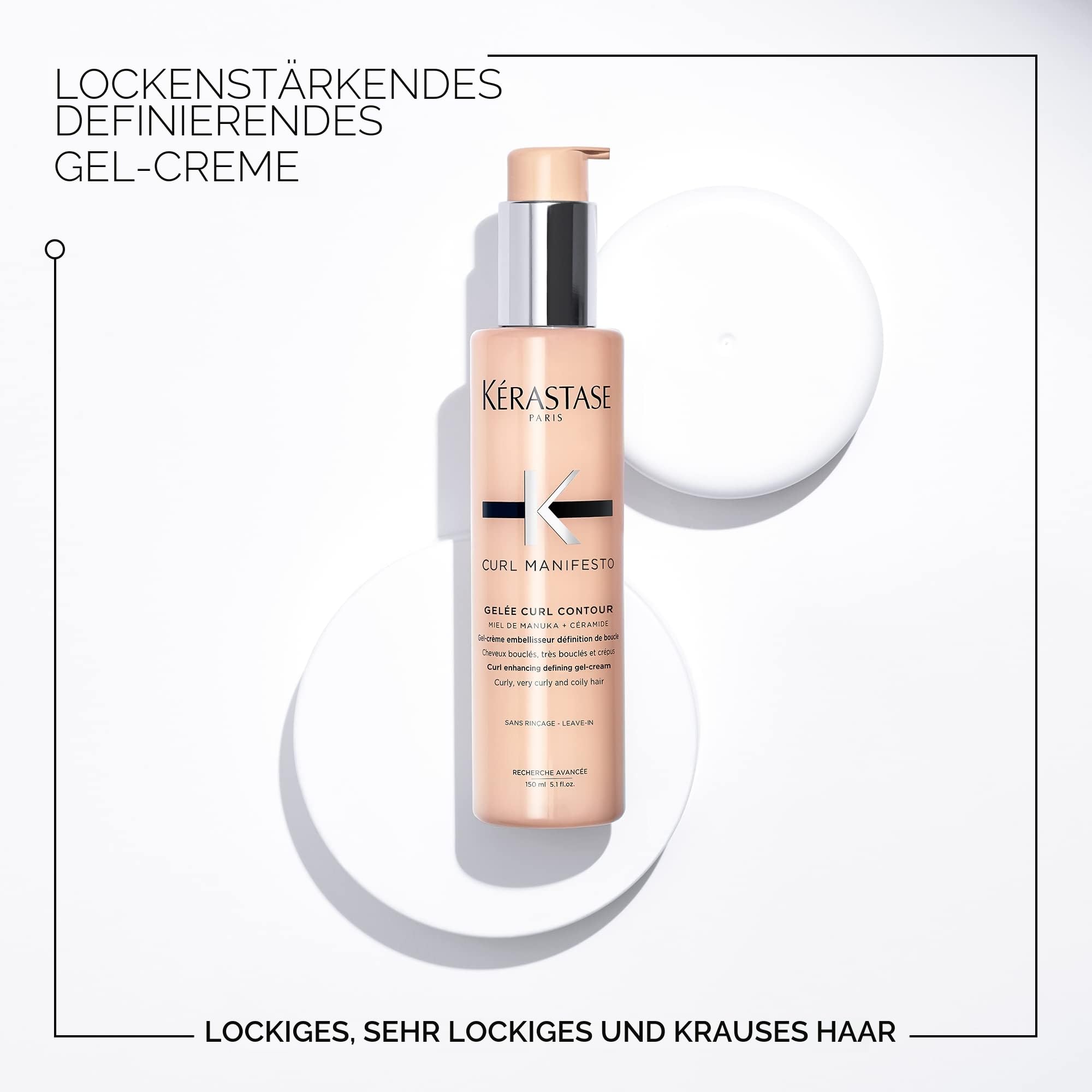 Kérastase Pflegende Gel-Creme für lockiges und krauses Haar, Für definierte und perfektionierte Locken, Gelée Curl Contour, Curl Manifesto, 150 ml