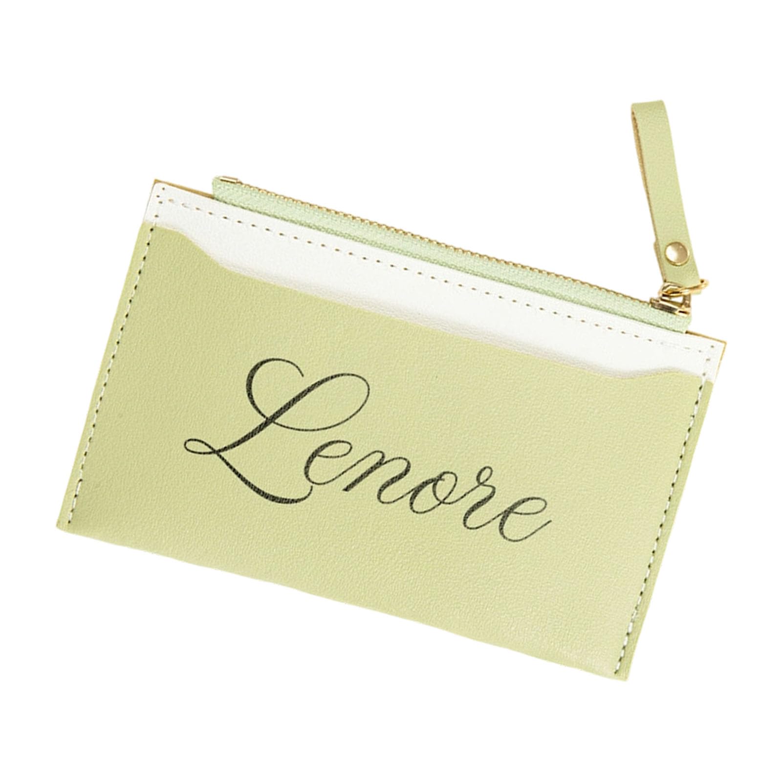 Buxuaaaa Secure Zippered Card Holder PU Leather Wallet with Color Contrast Design Elegant Miniature Coin Purse Color Blocks Coin Purse