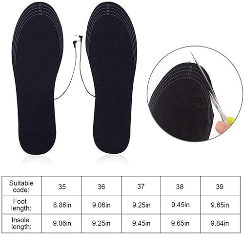 Miniatura 2 de Almohadillas térmicas recargables por USB, plantillas térmicas eléctricas personalizables para exteriores, camping, esquí, caza, calentadores de