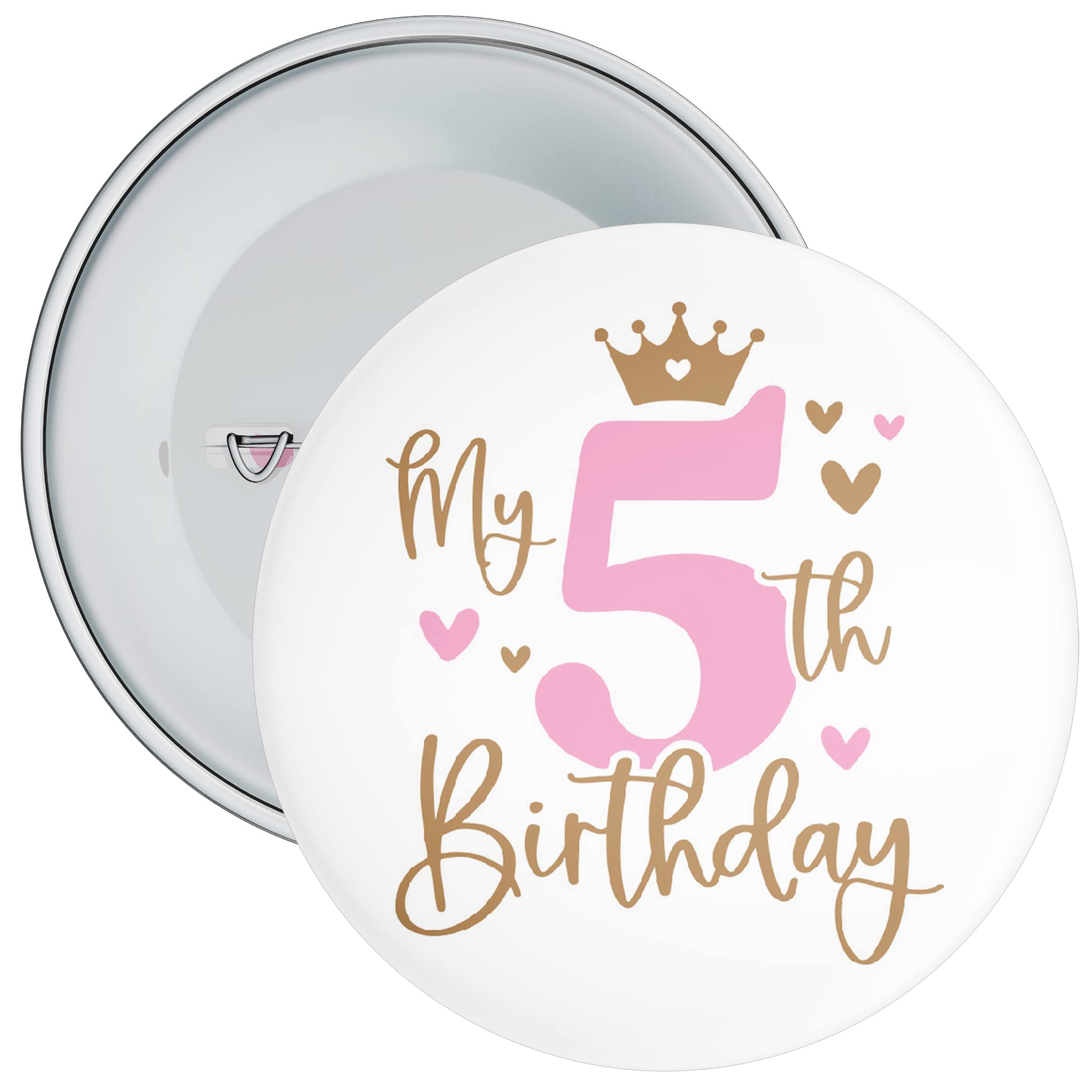 Badge Centre My 5th Birthday Princess Birthday Badge