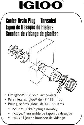 Miniatura 5 de Igloo – 24011 Tapón a rosca para drenaje, repuesto