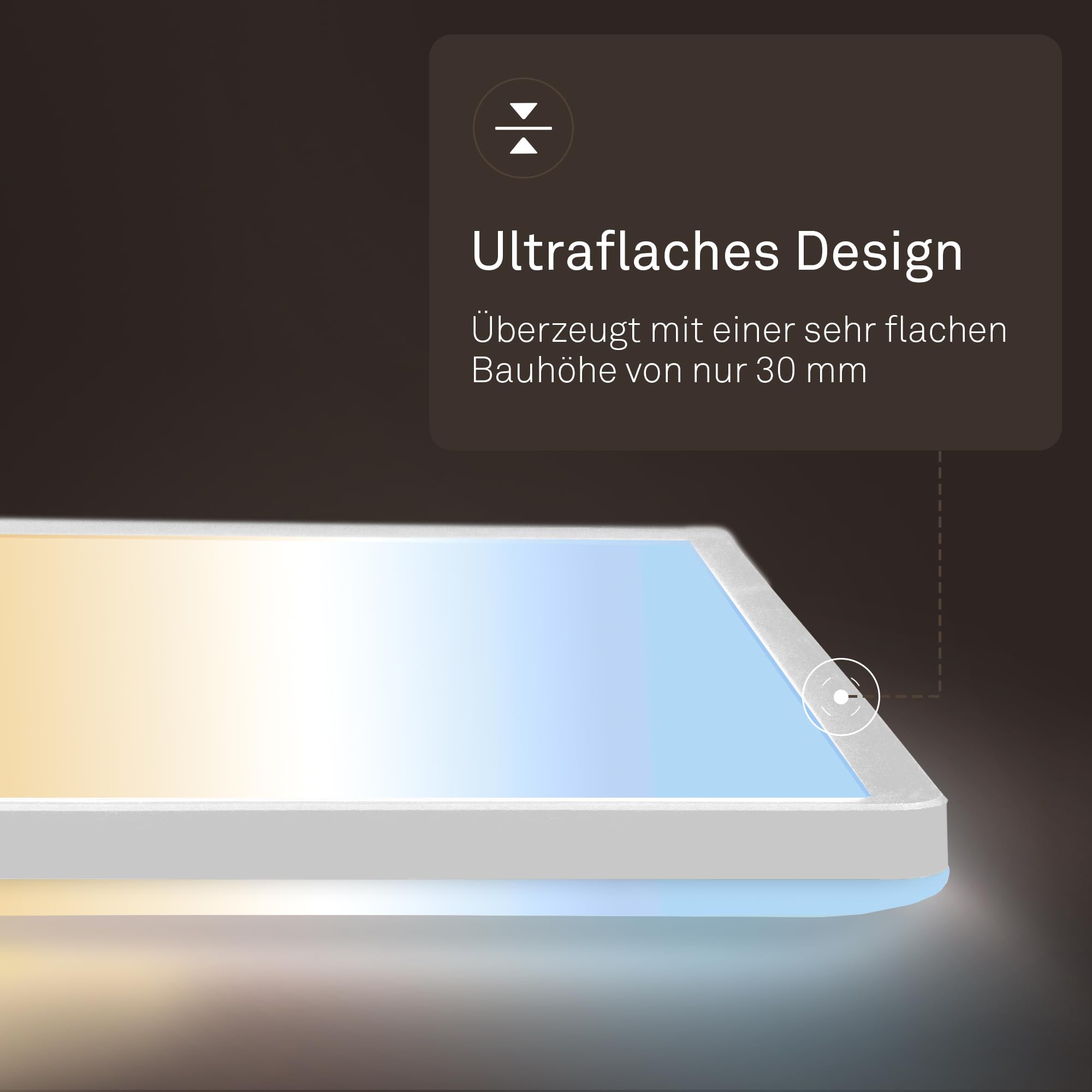 B.K.Licht - LED Deckenlampe, Flach, Dimmbar, Indirektes Licht, CCT warmweiß bis tageslichtweiß, IP44, Panel, Deckenleuchte, Kinderzimmer, Wohnzimmerlampe, Badezimmer Lampe, 42x42x3 cm, Weiß