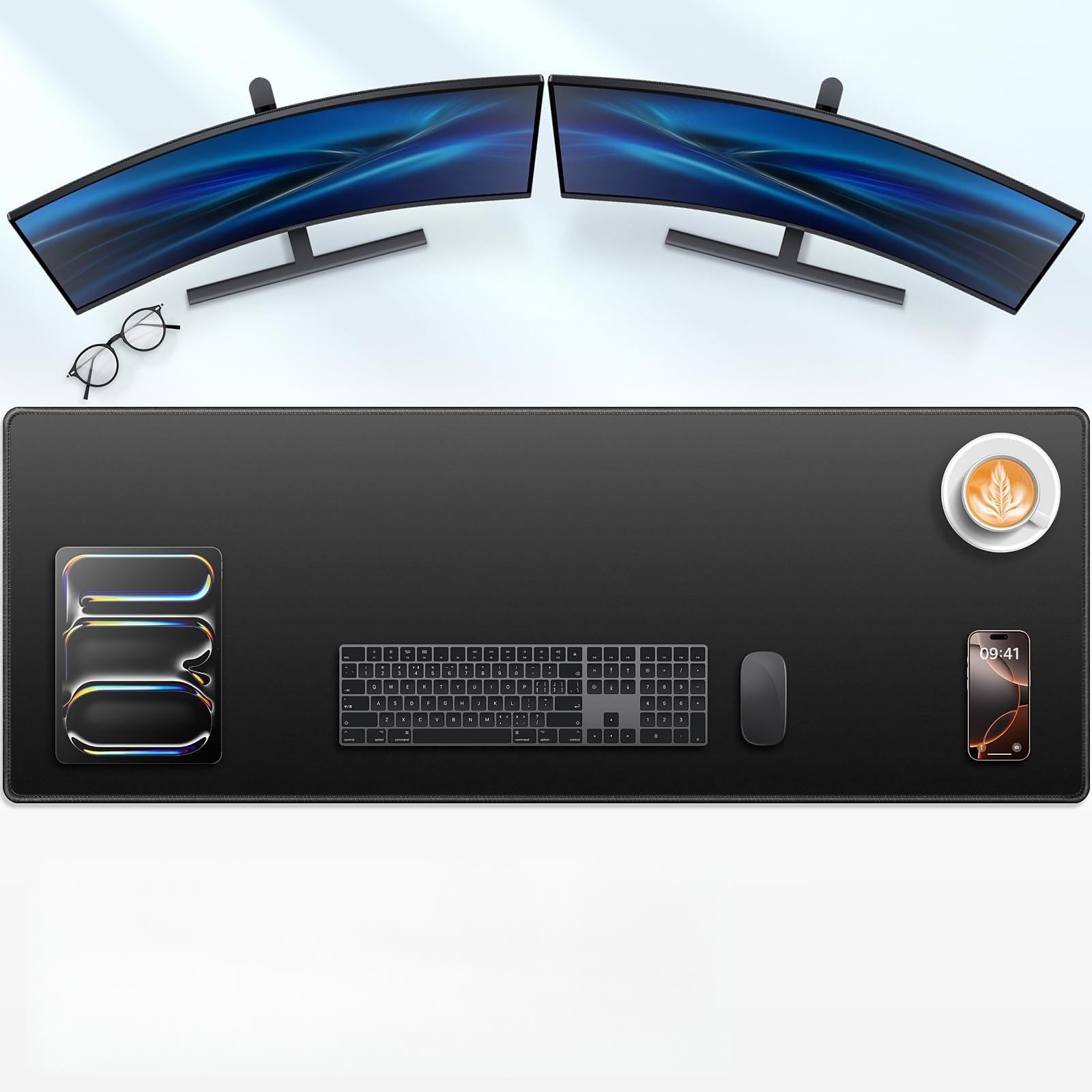 Acezeek Gaming Mouse Pad,erweiterte Mouse Pad,Mouse Pad mit fortschrittlichem Mikrogewebe,genähte Kanten,rutschfeste,wasserdichte Tastatur Pad für Zuhause,Büro,Gaming