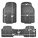FH Group Car Floor Mats - Heavy-Duty Rubber Floor Mats for Cars, Universal Fit Full Set, Trimmable Automotive Floor Mats, ClimaProof Floor Mats For Most Sedan, SUV, Truck Floor Mats Gray