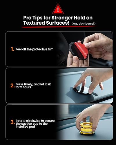 Miniatura 7 de Soporte de teléfono con ventosa al vacío mejorado 2026 24 imanes N55 más fuertes, soporte magnético al vacío para teléfono 109 + libras de succión