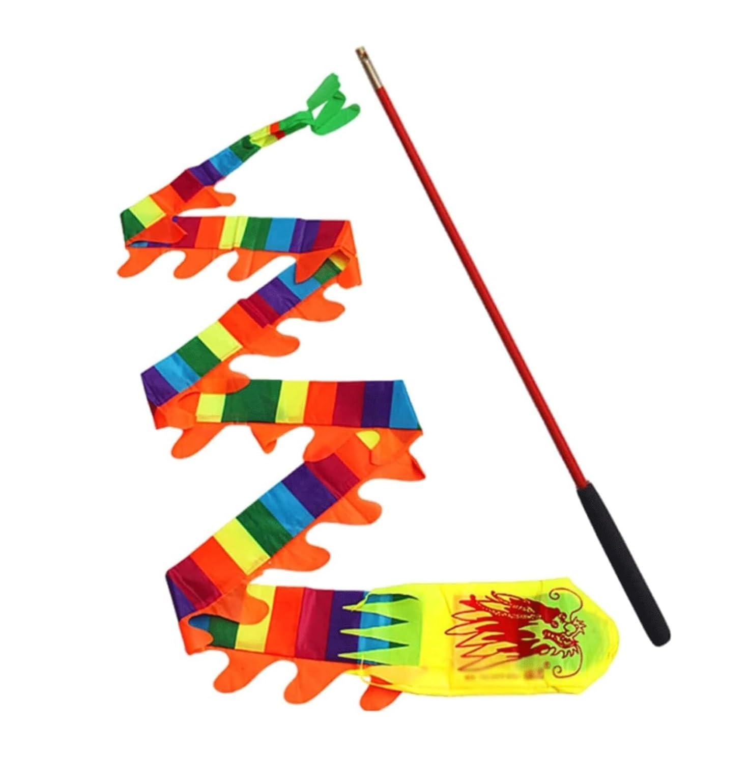 Drago Cinese per Feste Drago 3D del Nastro di Colore Seta per Lo Streamer Danza Fitness All'aperto Feste Cinesi in Italia(1.3m)