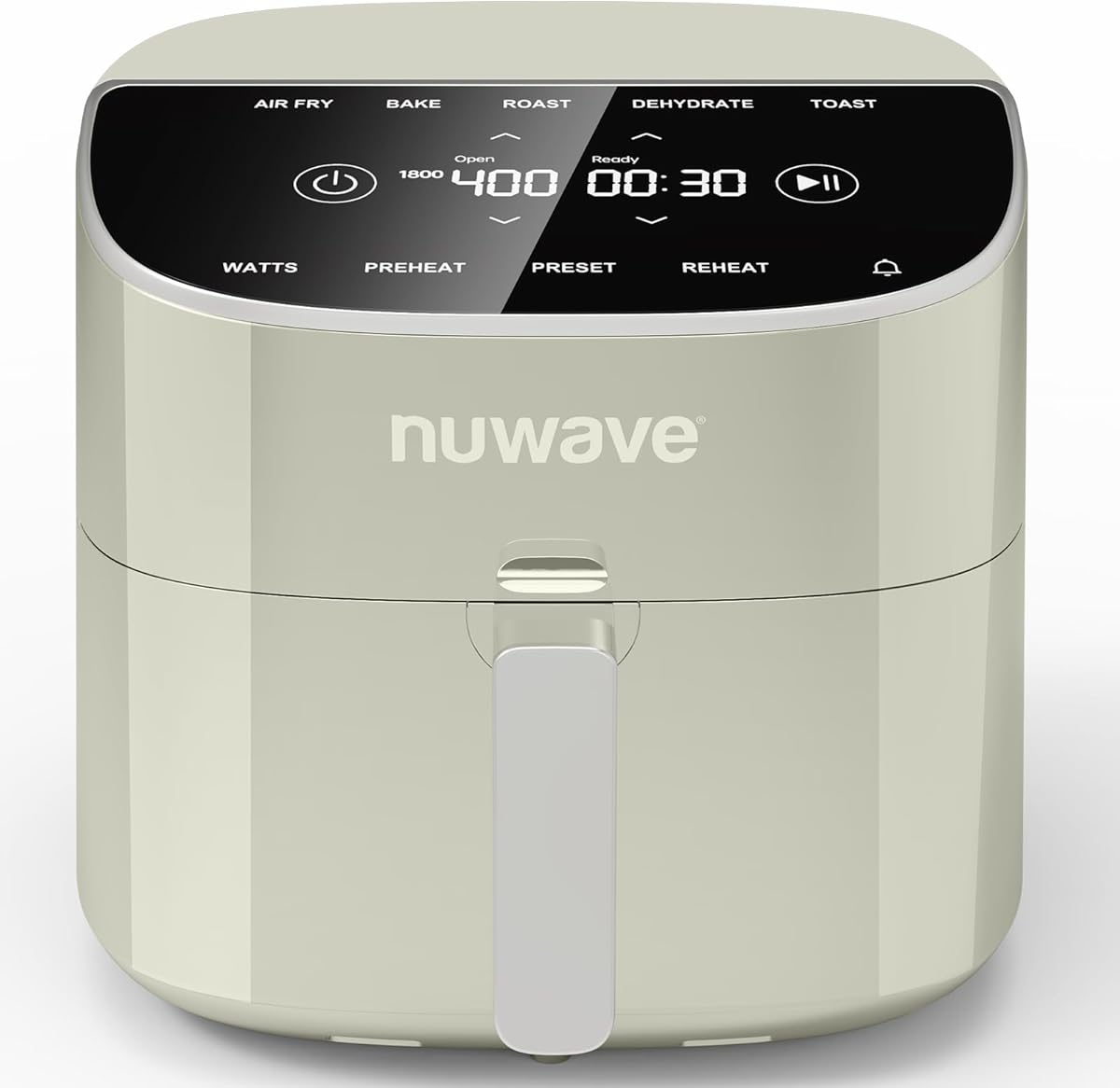 Nuwave Brio Plus 8 Qt Air Fryer, PFAS Free, New & Improved, Digital Touch Screen, Cool White Display, 50°F~400°F in Precise 5°, 5 Cook Functions, 100 Presets & 50 Memory, 3 Wattages 700, 1500, 1800 : Everything Else