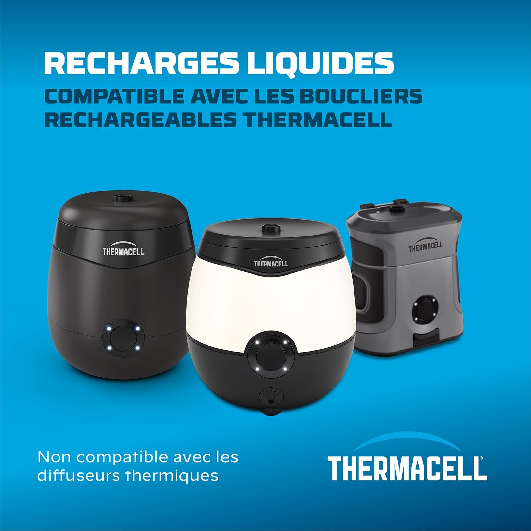 TherMACELL - Recarga líquida antimosquitos y mosquitos, protección eficaz de 29 m², compatible con escudos, duración de 80 horas, inodoro, 1 paquete de 2 unidades THE55RECHARG80