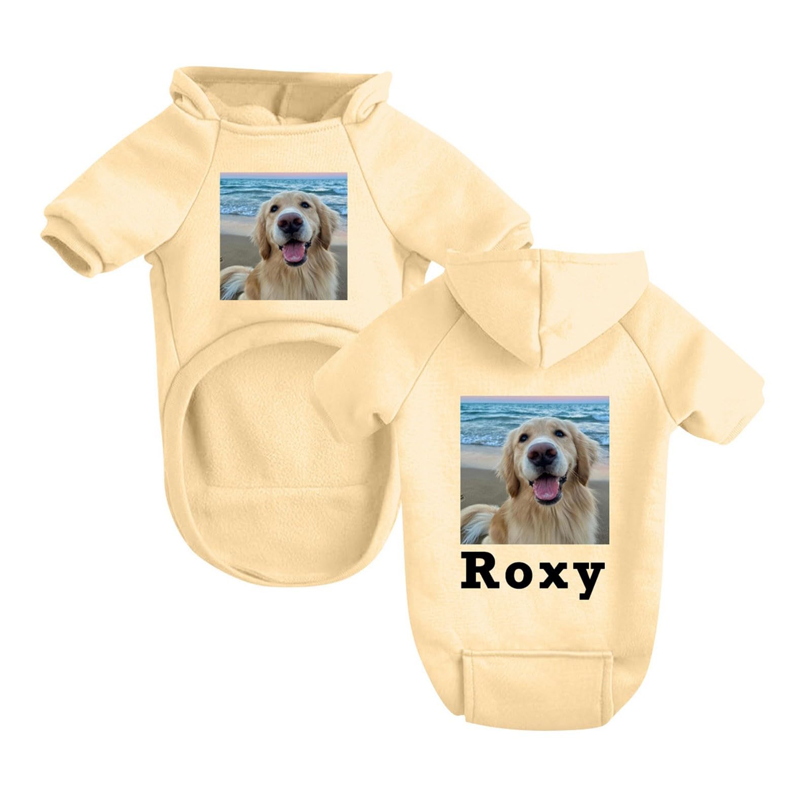 Custom Dog Hoodie, Personalized Photo/Text Pet Pullover Sweatshirt, Design Your Own Pet Hoodie For Small and Medium Pets
