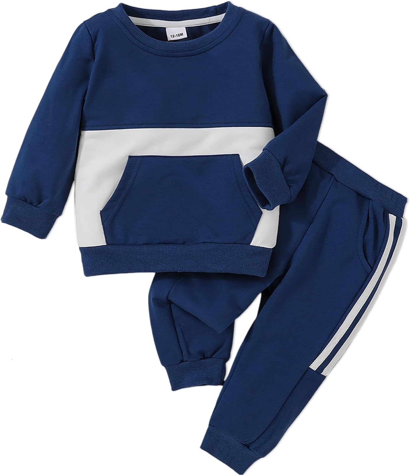 Toddler Baby Boy Clothes Fall Winter Outfit Infant Sweatshirts Pullover Sweatsuit Tops Long Pants Clothing Set