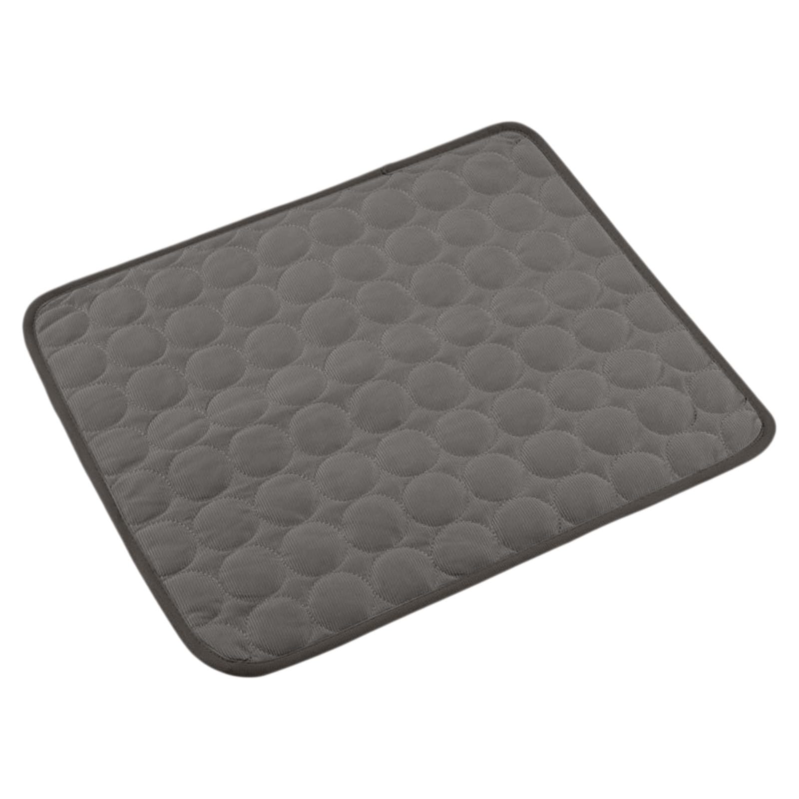 moskrtula Dog Cooling Pad, Breathable Ice Crystal Fiber Pet Cool Mat, Non-Gel Wear-Resistant Crate Cushion for Indoor Outdoor Use, Washable Summer Dog Bed for Large Medium Small Dogs (Dark Gray, XS)