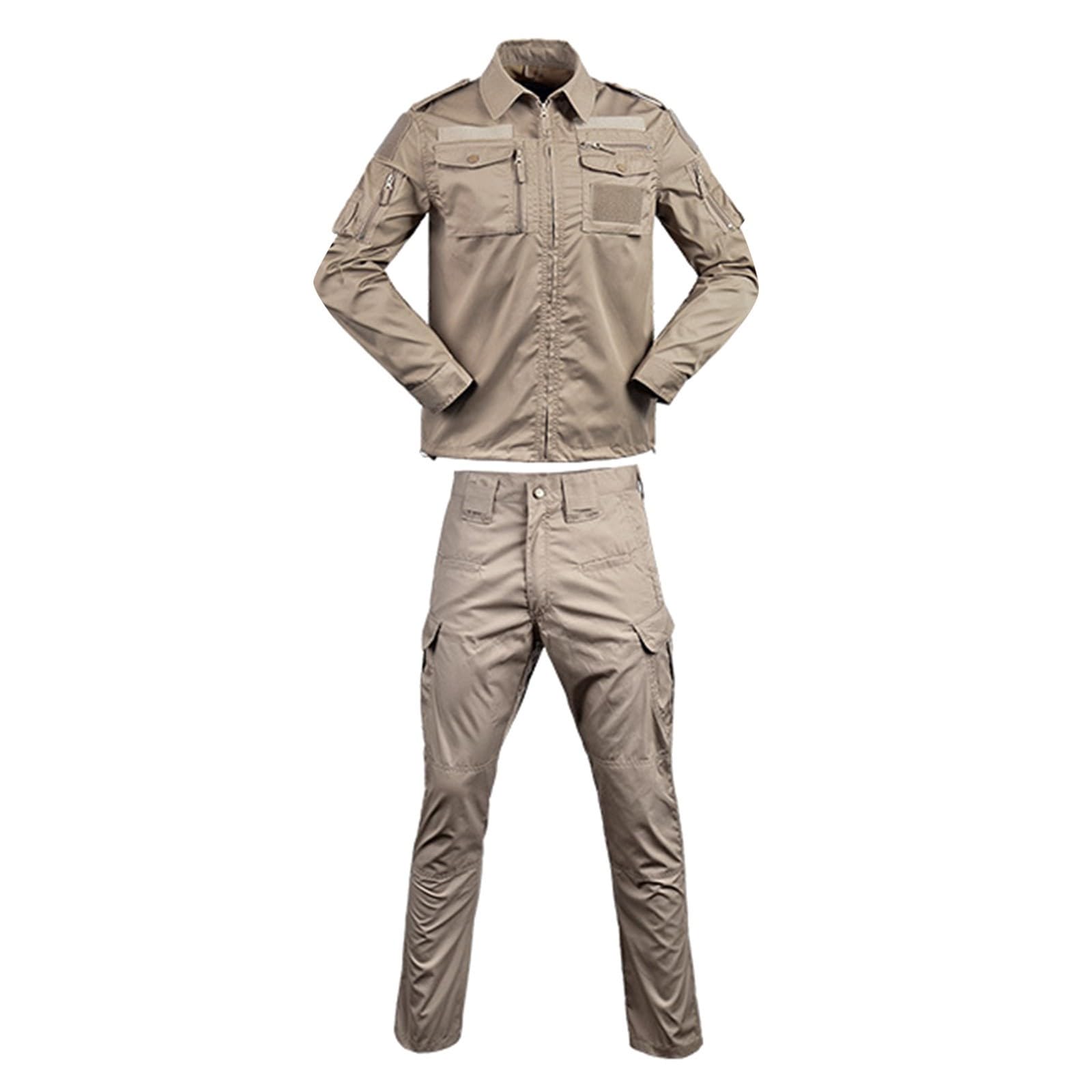 2026 Herren Taktischer Anzug Für Paintball, Kampfhemd und Lange Ärmel Hosen Ripstop Woodland Jagd Militär Multicam Airsoft für Trekking Radfahren Camping Alltag
