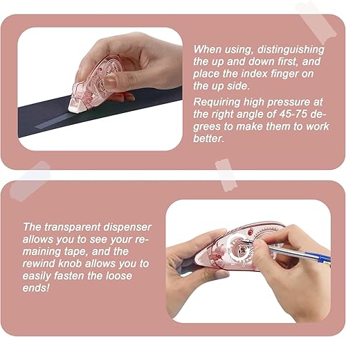 Miniatura 4 de Total de 4 unidades de cinta adhesiva de doble cara para álbum de recortes, libre de ácidos y segura para archivar, dispensador de cinta adhesiva