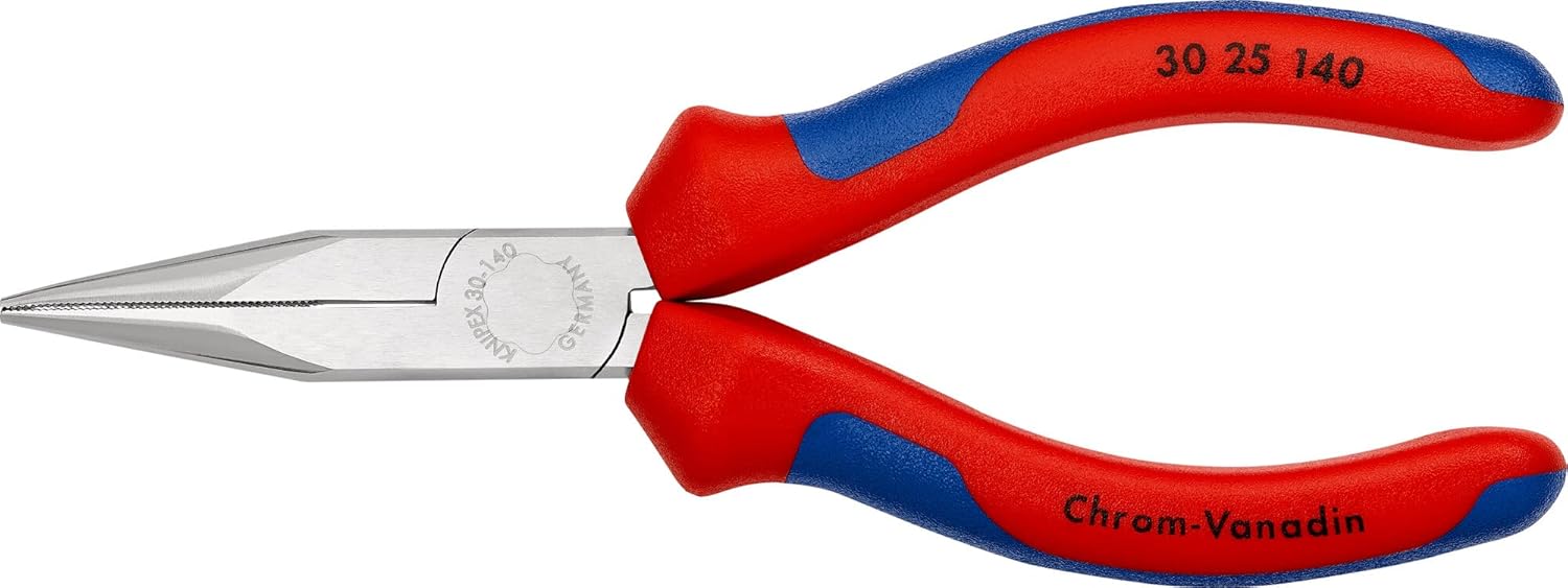 Knipex 30 25 140 Long Nose Pliers 5,51" with round jaws with soft grip