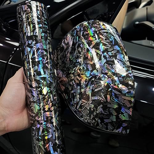 Image of LZLRUN Forged Carbon Fiber Chameleon Car Vinyl Wrap Film 1ft x 10ft