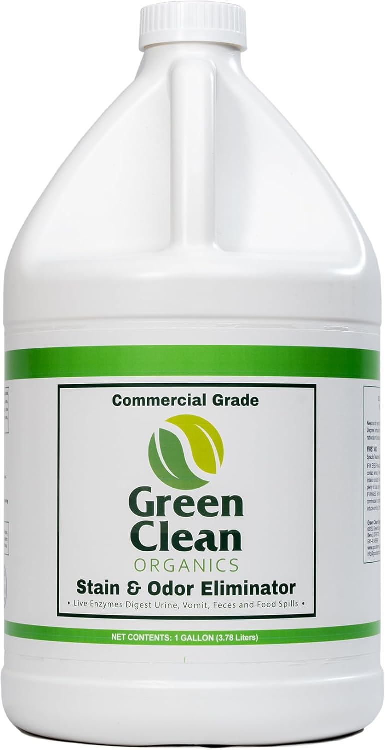 Stain & Odor Eliminator For Strong Odor - Enzyme Cleaner and Urine Remover - Multi Purpose - Laundry Deodorizer and Carpet Spotter- Organic Waste Remover for All Surface (1 Gal)
