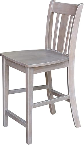 Miniatura 109 de International Concepts San Remo Taburete alto de bar, gris pardo lavado gris topo lavado,Espresso,Marrón,Beige,Negro -,Hickory/piedra