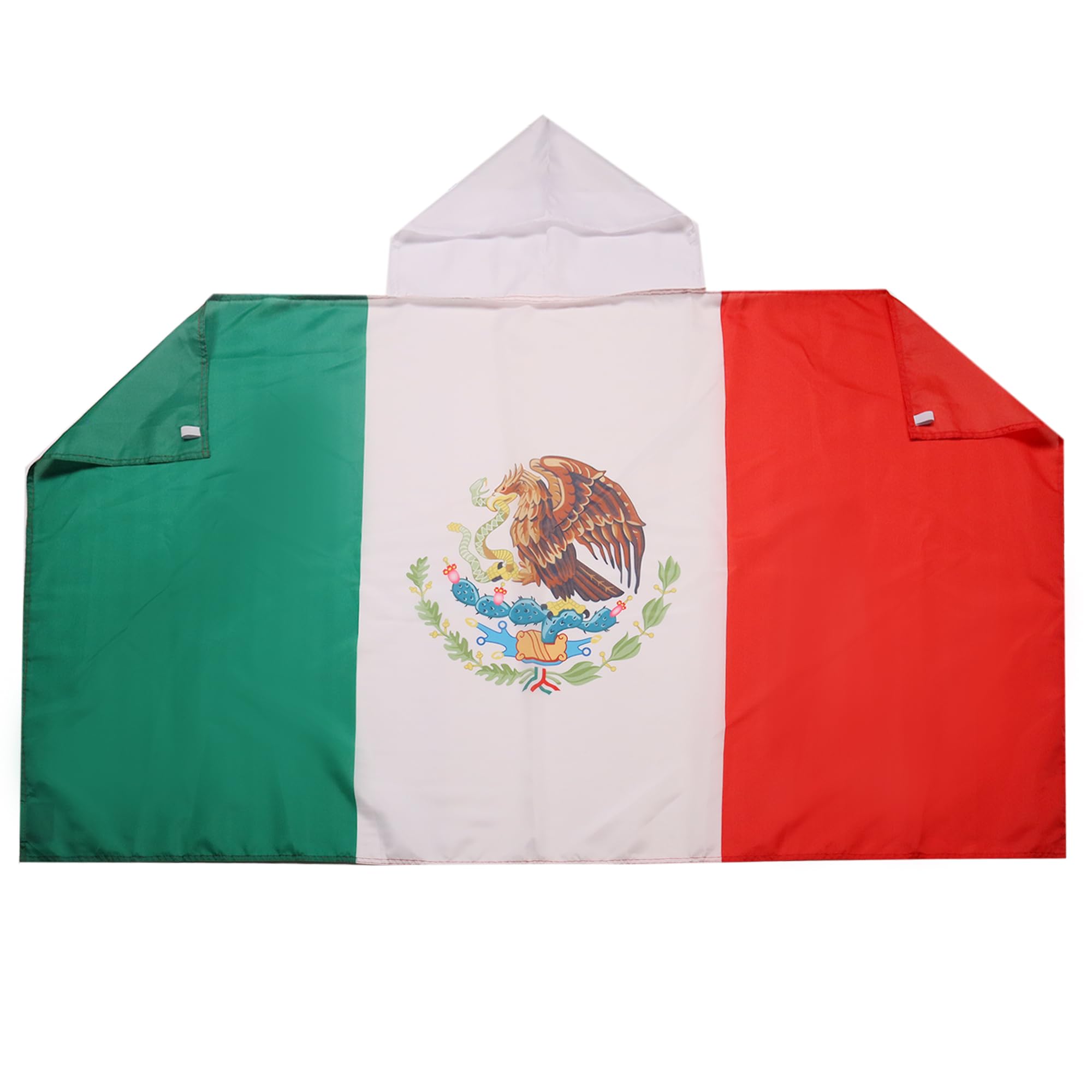 AZ FLAG - Umhangflagge Mexiko - 150x90 cm - Mexikanische Cape Fahne 100% Polyester mit integrierten Ärmeln und Kapuze - Body Flag 80g