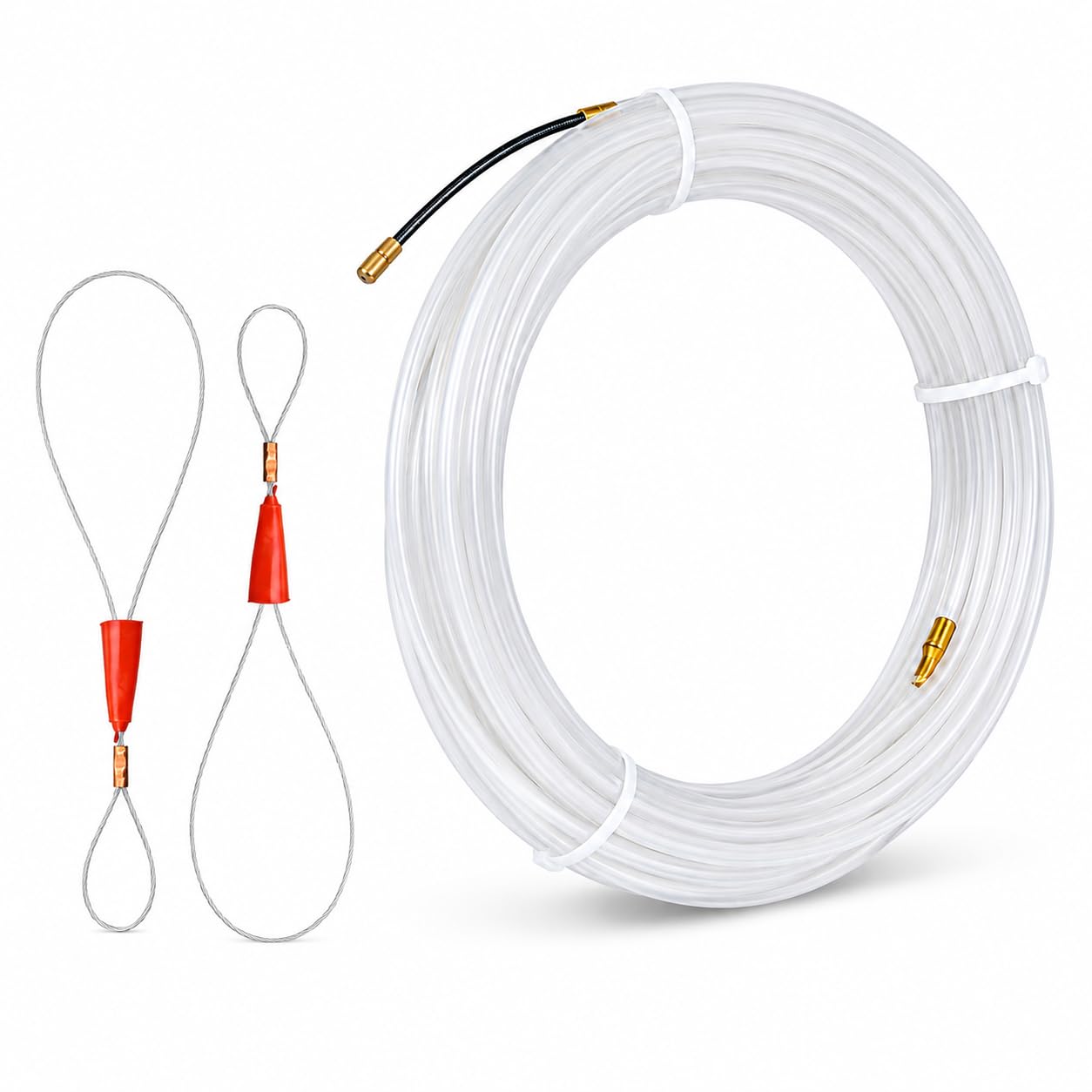 FTISSLY Fish Tape Wire Puller Long 15m Width 3mm Nylon Fish Tape Cable