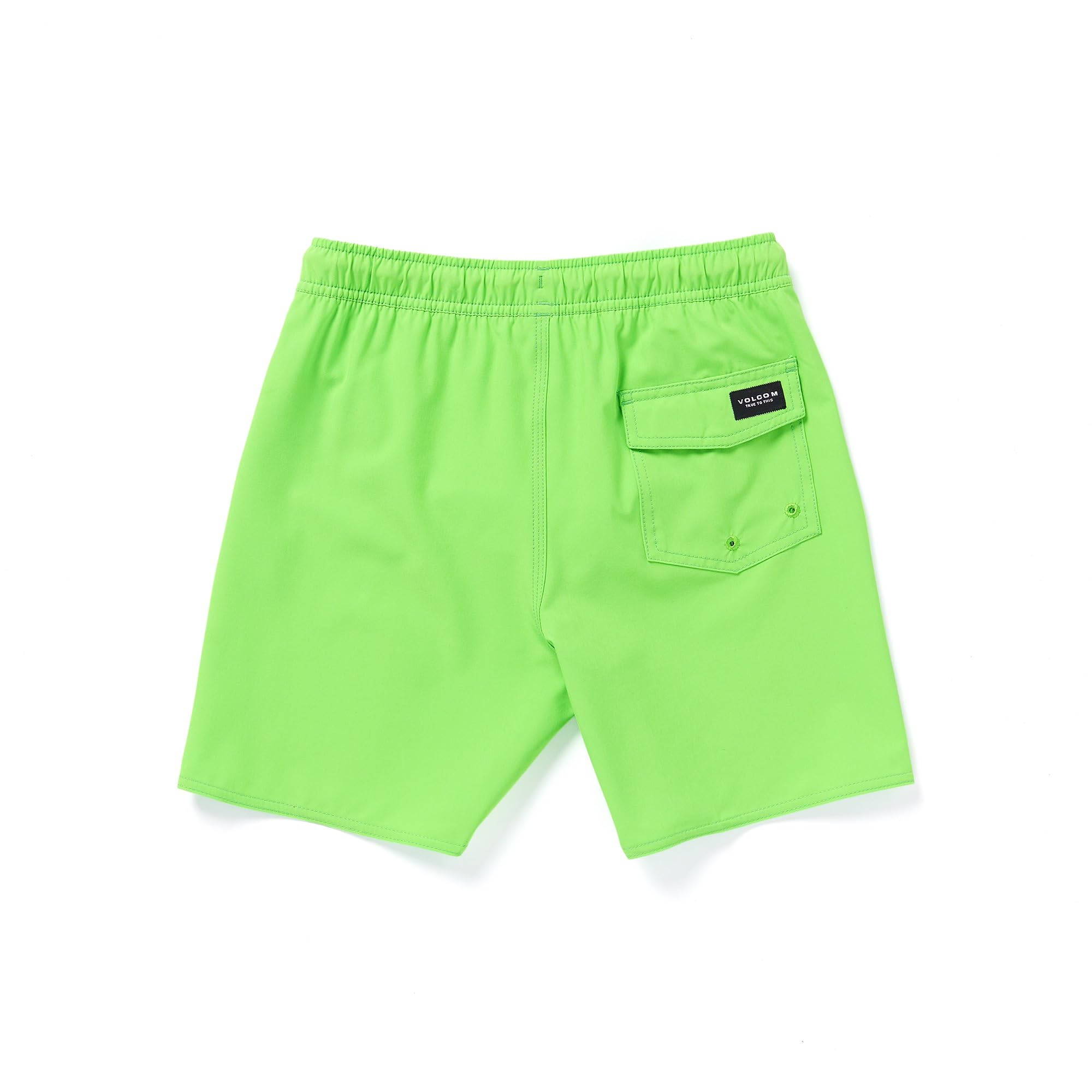 Volcom Boys' Standard Lido Solid Surf Swim Trunk, Electric Green