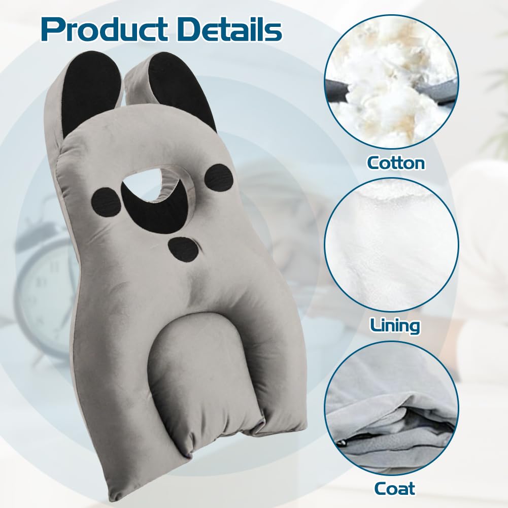 Cuscino per il viso verso il basso, cuscino di posizionamento per dormire sulla pancia, poggiatesta con foro per viso, comfort post-operatorio BBL, recupero retina, chirurgia oculare, cuscino di massa