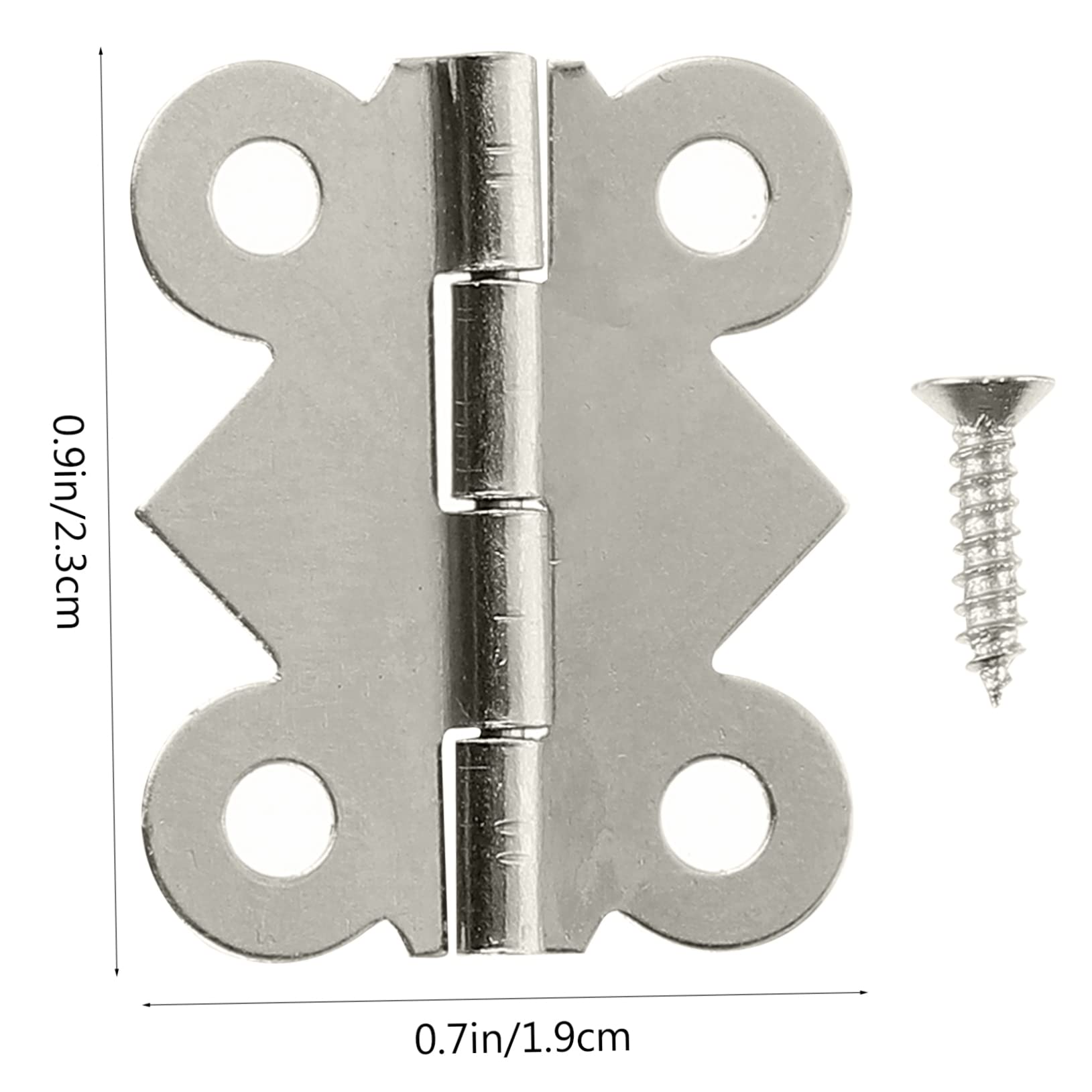 CIYODO DIY Accessories 48pcs Small Hinges Cabinet Butt Hinges for Decorative Use