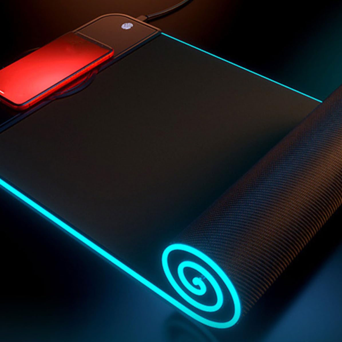Gatuida Alfombrilla de Ratón Grande Inalámbrica RGB 10w para Escritorio