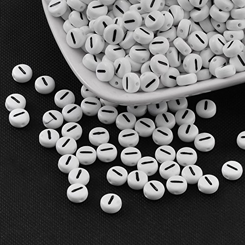 Handicraft EmporiumFlat Round Alphabet Acrylic Beads | Approx 20g | I