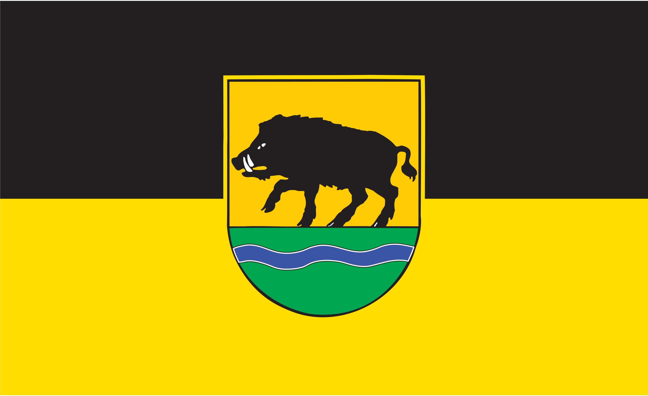 Drapeau Ebersbach - Drapeau de la Saxe - 150 x 90 cm