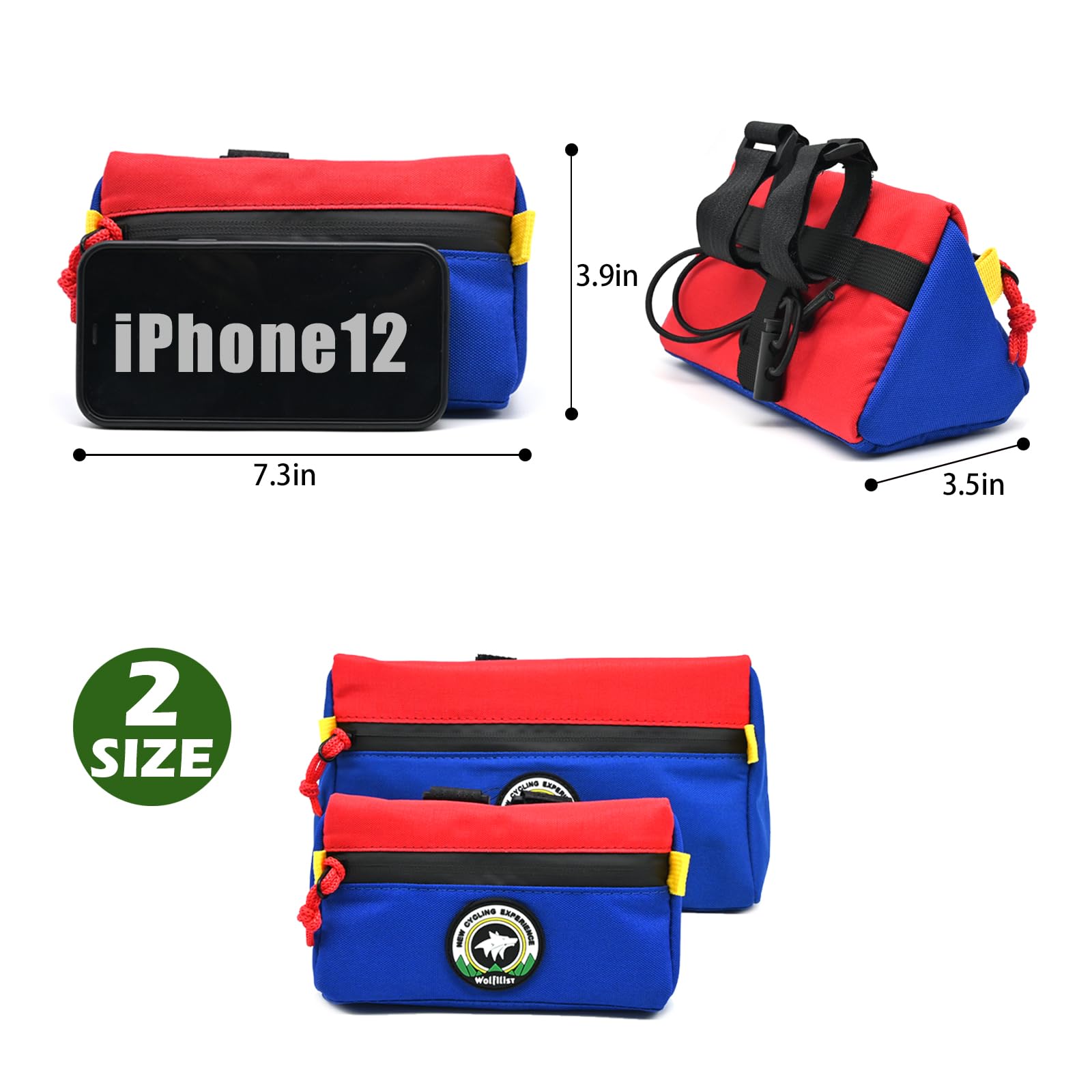 Sac De Guidon De Vélo étanche – 1L, Couleurs Vives, Adaptable à Tous Les Vélos