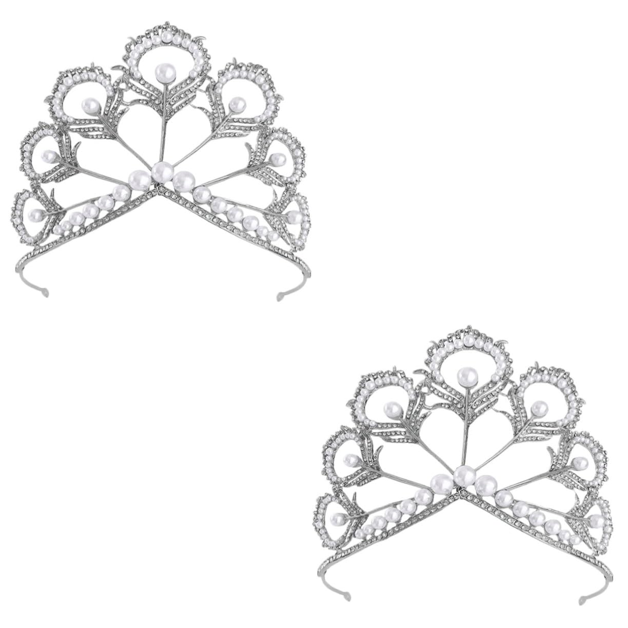 VICASKY 2 Pezzi Cerchietto Sposa e Accessorio Matrimonio per Donne e Ragazze Copricapo Cerimonia e