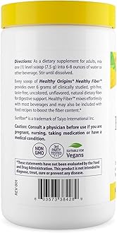 Healthy Origins Healthy Fiber (All Natural, Non-GMO, Gluten Free, Digestive Support, Prebiotic), 7.9 Ounce